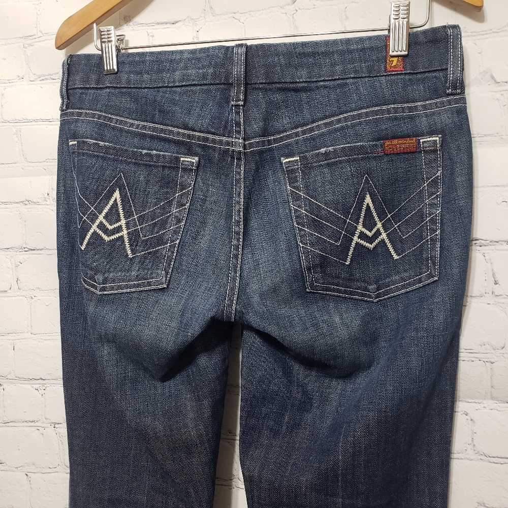 7FAM Sz 28 Vintage "A" Pocket Boot Cut Jeans - Picture 12 of 16